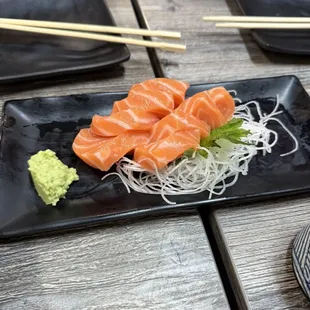 salmon sashimi