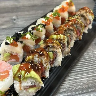 sushi, sashimi, sushi and sashimi, food