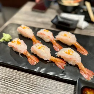 sweet shrimp (ebi nigiri)