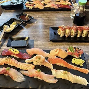 sashimi, sushi and sashimi, food, sushi