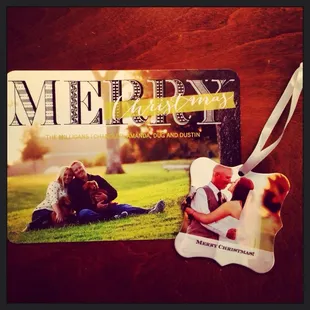 Beautiful ornament Amanda sent us with her Christmas card!