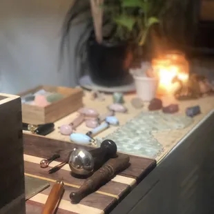 Lymphatic tools and rollers. Amanda utilizes all these beauties for her customized facials.