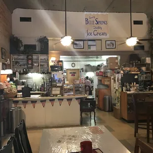 the inside of the restaurant