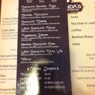 Drink menu 2