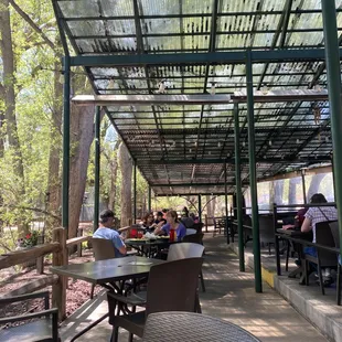 Patio dining.