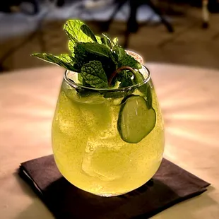 UK Postcard G+T: Hendricks, cucumber, Aleo, Elderflower, lime, tonic