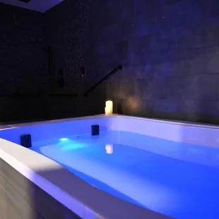 Experience The Float Tank Therapy -floating in a tank filled with 1000lbs of magnesium salt.