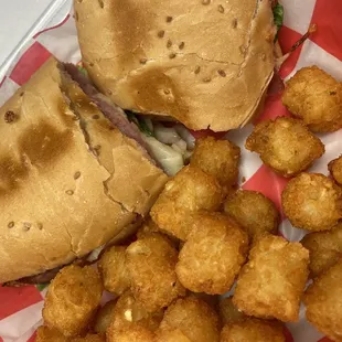 Classic Italian Subs with a side of tots!