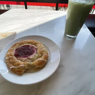 Danish and matcha