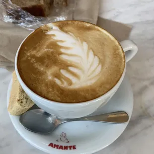 Double Shot Cappuccino and Banana Bread