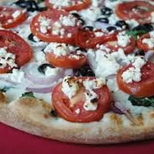 This is the Greek pizza.  Absolutely scrumptious!