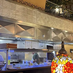 Kitchen view from our table