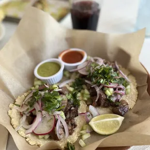 Rib eye tacos