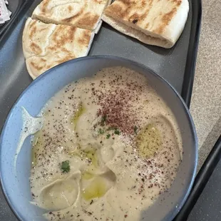 Hummus with pita bread