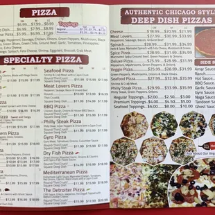 Menu inside