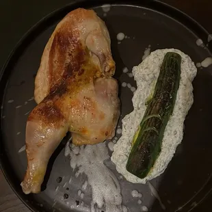 Saffron Marinated Roasted Half Chicken