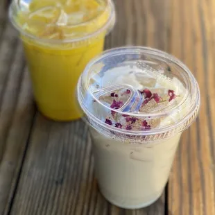 Peal &amp; Rose Ice Tea with Amara Milk