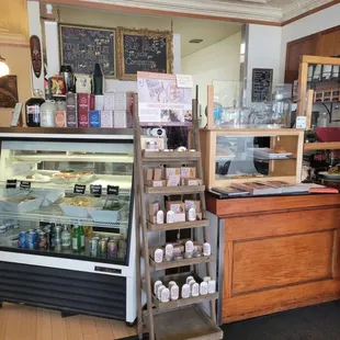 a display of baked goods