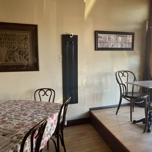 a table and chairs