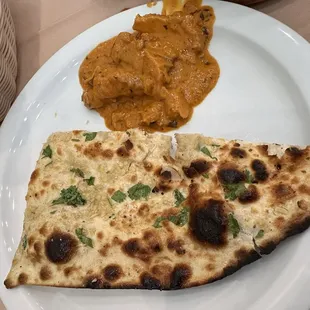 Garlic Naan and Butter Chicken