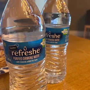 One water bottle for fine dinning