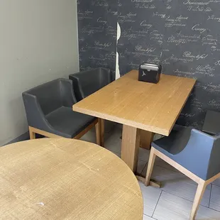 Inside is disgusting, wallpaper falling off.