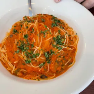 Capellini with red sauce- Lunch Portion