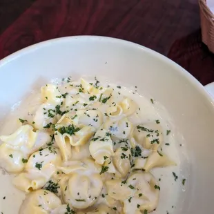 Sacchettini pasta with pear and gorgonzola sauce