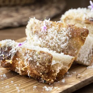 a loaf of bread on a cutting board