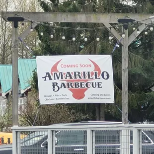 a sign for amarillo barbecue