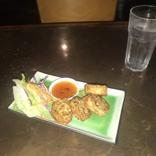 Appetizers: Fried Thai crab rolls