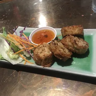 Appetizers: Fried Thai crab rolls