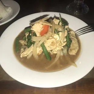 Spicy Thai basil chicken