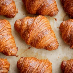 croissants on a baking sheet