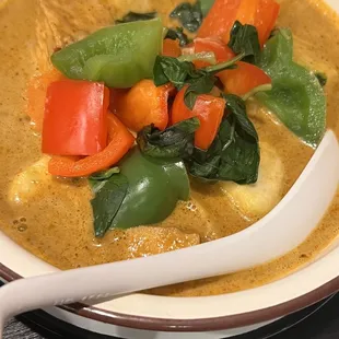 Panang curry with tofu and vegetables