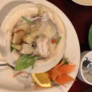 Coconut Milk Soup with Prawns