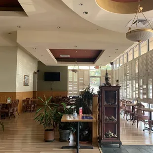 the dining area of the restaurant