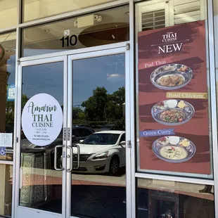 the front of the restaurant