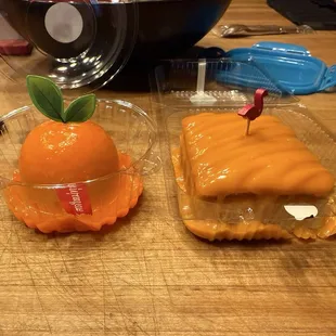 Orange cake and Thai iced tea cake