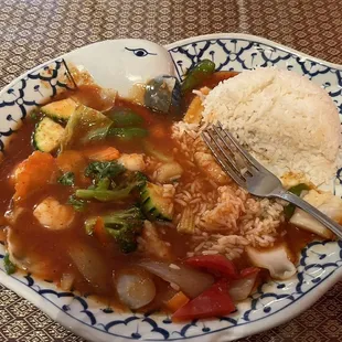 Shrimp Sauté with mixed veggies