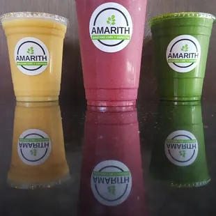 100% Fruit smoothies.