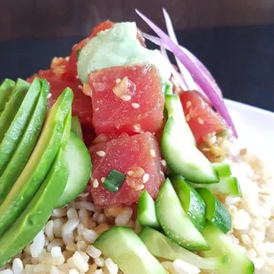 Try the Amarith Poke Bowl! Wild caught tuna with brown rice or salad. We bring you only the freshest ingredients.