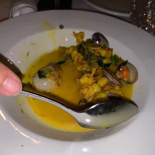 Capesante al Ragu di mare half Eaten