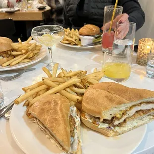 Chicken sandwich and French fries! Delicious!