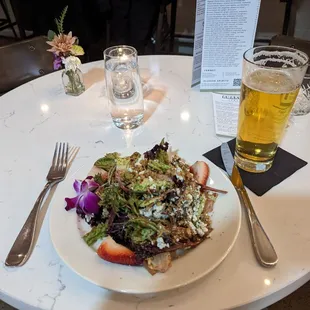 This garden greens salad has so much going on, I love the mix of flavors.