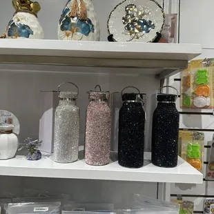 Bejeweled jugs.