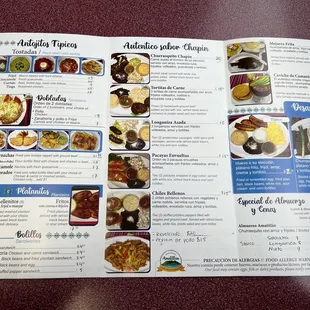 a menu for a mexican restaurant