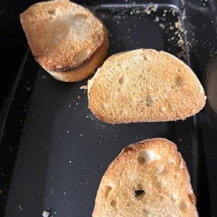 The bread for the bruschetta