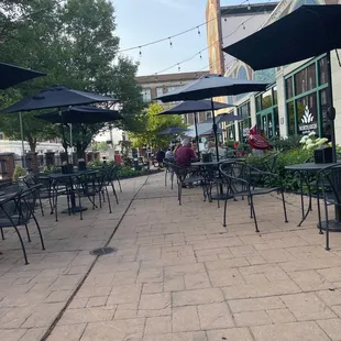 Outdoor dining area.