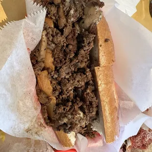 9. Mushroom Cheese Steak Sandwich